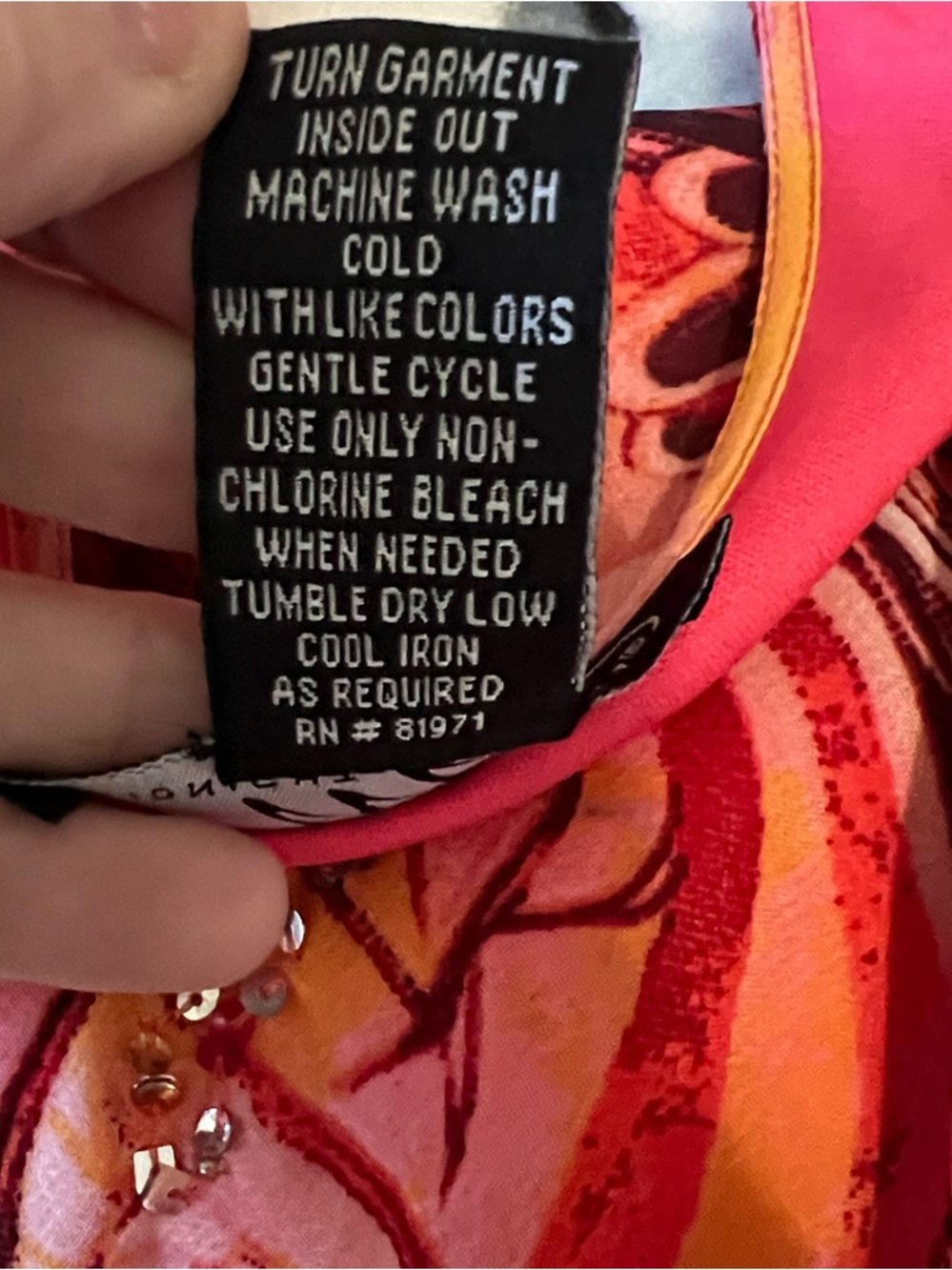 Midnight Velvet Beaded Sequin Tropical Sunset,Dress, Resort Cocktail Glam Size L - Picture 4 of 8
